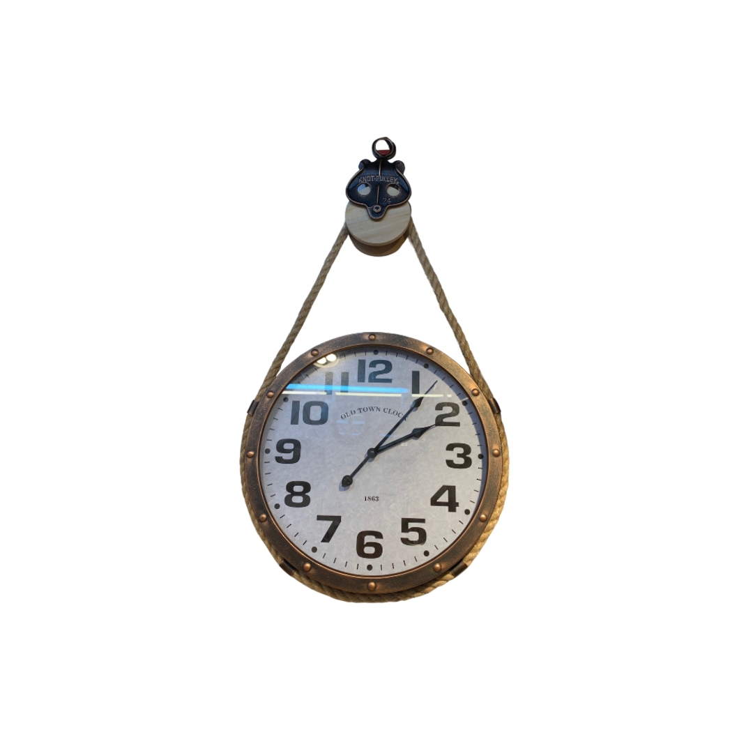 Industrial Clock Hanging Rope image 0
